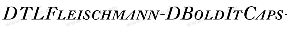 DTLFleischmann-DBoldItCaps字体转换