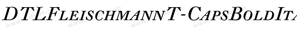 DTLFleischmannT-CapsBoldItalic字体转换