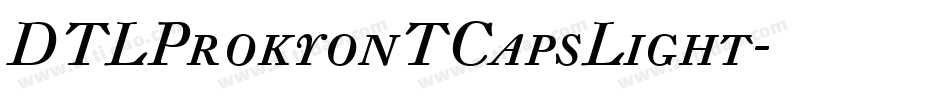 DTLProkyonTCapsLight字体转换
