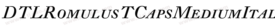 DTLRomulusTCapsMediumItalic字体转换