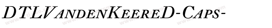 DTLVandenKeereD-Caps字体转换