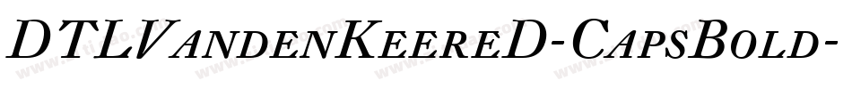 DTLVandenKeereD-CapsBold字体转换