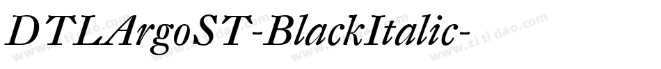 DTLArgoST-BlackItalic字体转换