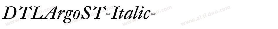 DTLArgoST-Italic字体转换