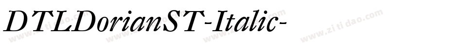 DTLDorianST-Italic字体转换