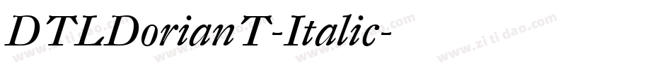 DTLDorianT-Italic字体转换