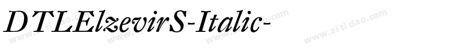 DTLElzevirS-Italic字体转换