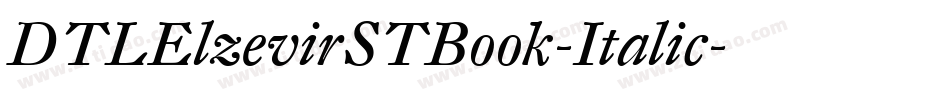 DTLElzevirSTBook-Italic字体转换