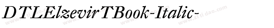 DTLElzevirTBook-Italic字体转换