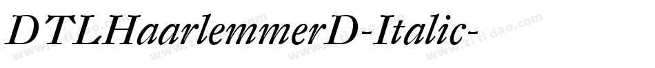DTLHaarlemmerD-Italic字体转换