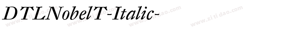 DTLNobelT-Italic字体转换