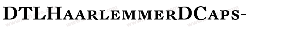 DTLHaarlemmerDCaps字体转换