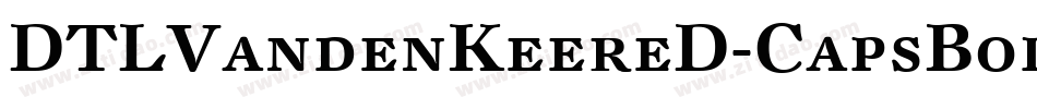 DTLVandenKeereD-CapsBold字体转换