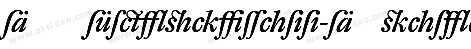 DTLFleischmann-DItalicAlt字体转换
