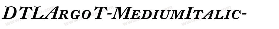 DTLArgoT-MediumItalic字体转换