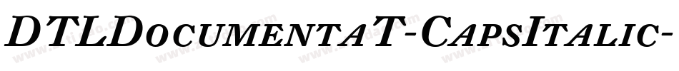 DTLDocumentaT-CapsItalic字体转换
