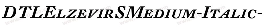 DTLElzevirSMedium-Italic字体转换