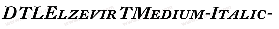 DTLElzevirTMedium-Italic字体转换