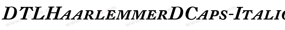 DTLHaarlemmerDCaps-Italic字体转换