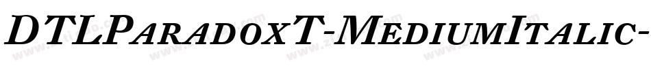 DTLParadoxT-MediumItalic字体转换