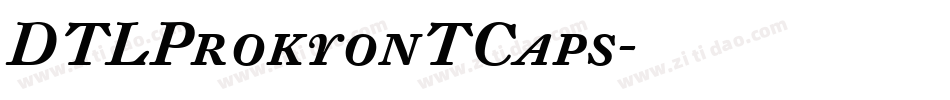 DTLProkyonTCaps字体转换