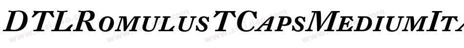 DTLRomulusTCapsMediumItalic字体转换