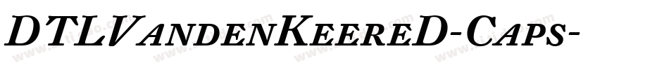 DTLVandenKeereD-Caps字体转换
