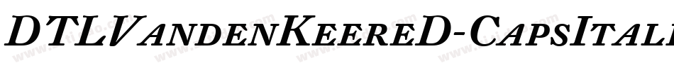 DTLVandenKeereD-CapsItalic字体转换