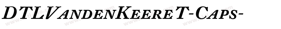 DTLVandenKeereT-Caps字体转换