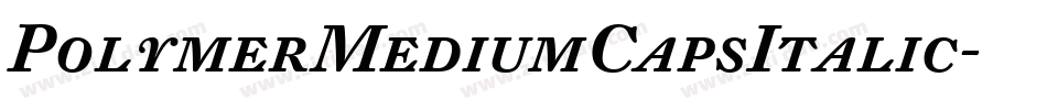 PolymerMediumCapsItalic字体转换