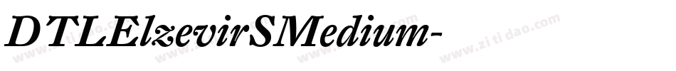 DTLElzevirSMedium字体转换