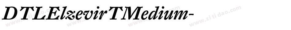 DTLElzevirTMedium字体转换