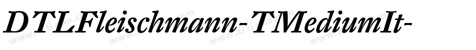 DTLFleischmann-TMediumIt字体转换