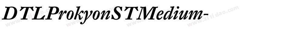 DTLProkyonSTMedium字体转换