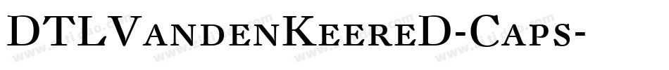 DTLVandenKeereD-Caps字体转换