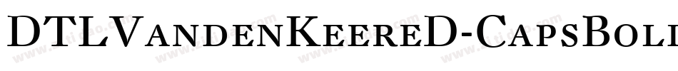 DTLVandenKeereD-CapsBold字体转换