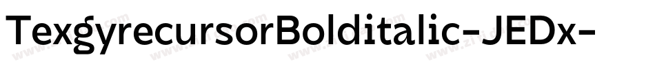 TexgyrecursorBolditalic-JEDx字体转换