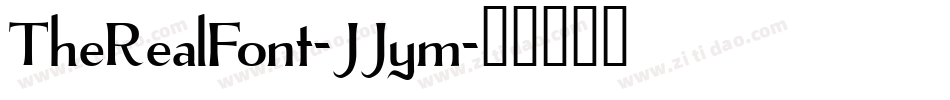 TheRealFont-JJym字体转换