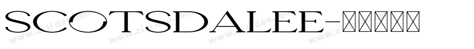 Scotsdalee字体转换