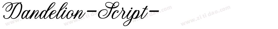 Dandelion-Script字体转换