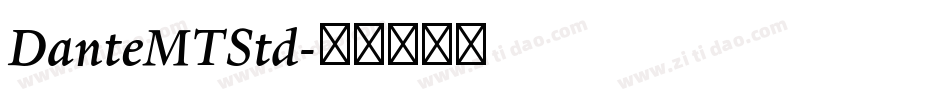 DanteMTStd字体转换