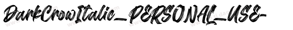 DarkCrowItalic_PERSONAL_USE字体转换