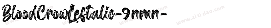 BloodCrowLeftalic-9nmn字体转换