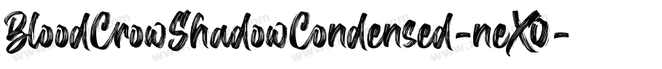 BloodCrowShadowCondensed-neX0字体转换