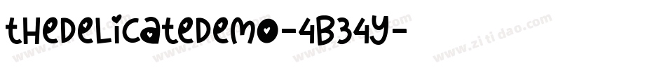 TheDelicateDemo-4B34Y字体转换