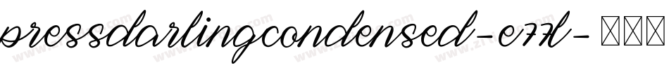 PressDarlingCondensed-e77l字体转换