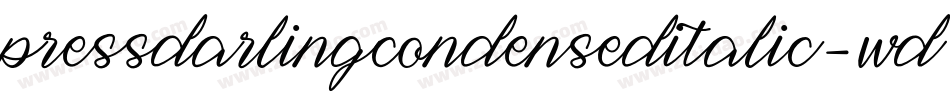 PressDarlingCondensedItalic-WDDG字体转换