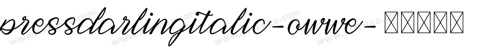 PressDarlingItalic-OWWe字体转换