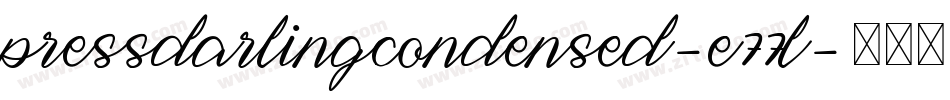 PressDarlingCondensed-e77l字体转换