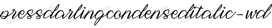 PressDarlingCondensedItalic-WDDG字体转换